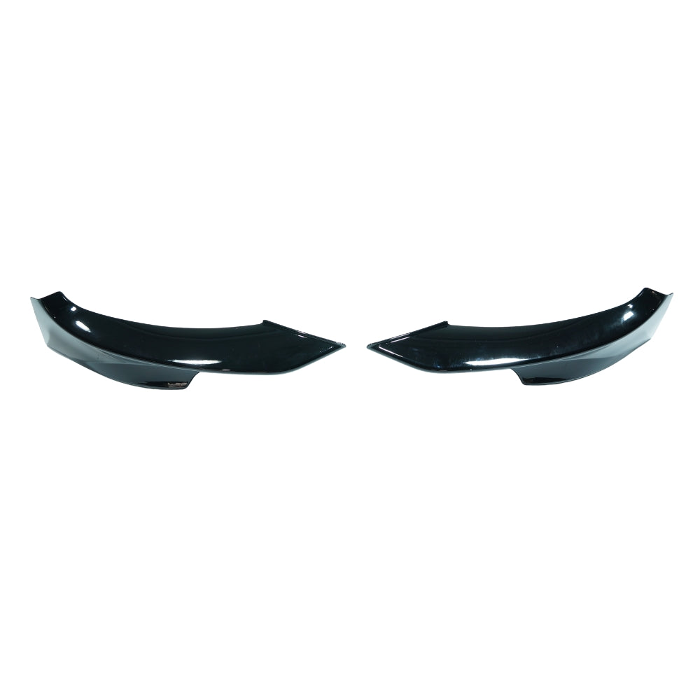 BMW 3 Series E92/E93 2009-2013 LCI CT Carbon gloss black splitter corners, V3, for enhanced sporty front-end appearance.