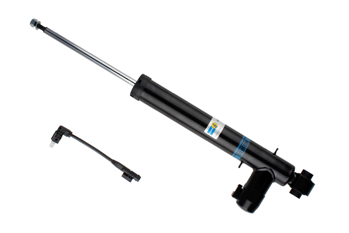 Bilstein B4 Damptronic rear shock absorber for Volkswagen Golf VII, showing the shock unit with mounting components.