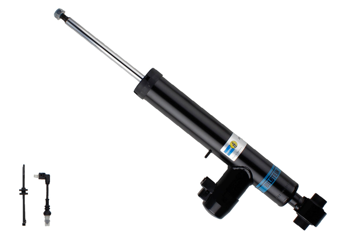 Bilstein B4 Damptronic rear shock absorber for BMW 3 Series G20, showing the shock unit with mounting hardware.