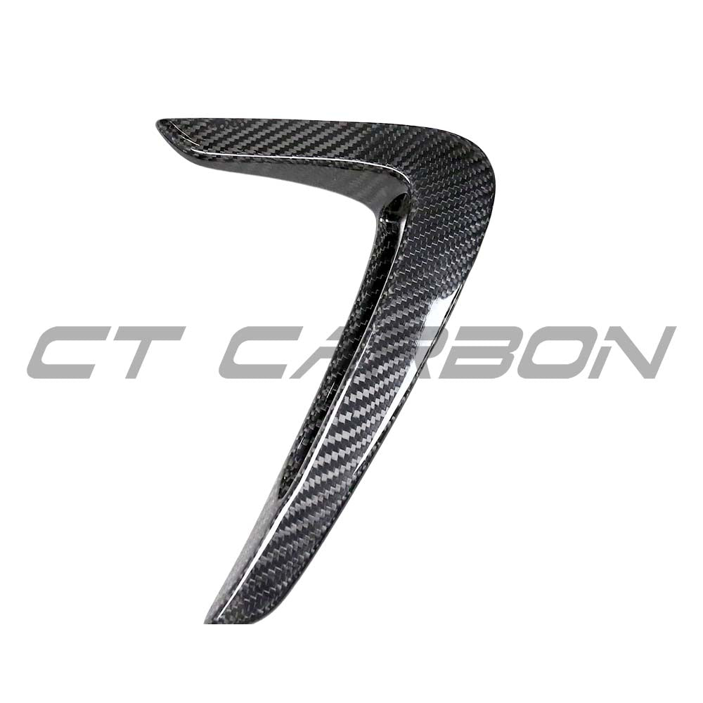 BMW 4 Series F32/F33 2013-2020 dry carbon fiber front fender wing trim accessory by CT Carbon, showing the textured carbon finish.
