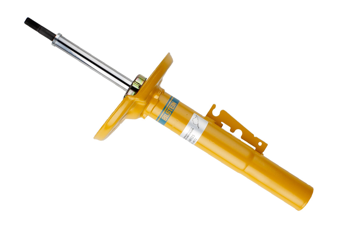 Bilstein B8 performance front left shock absorber for Porsche 911 Carrera 2 (996), showcasing the shock with mounting components.