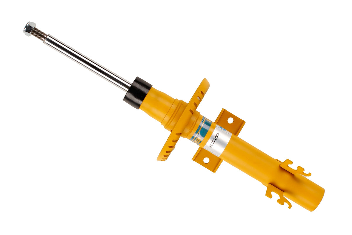 Bilstein B6 front shock absorber for Volkswagen Up, Seat Mii, and Skoda Citigo, showing the metal coil and mounting components.