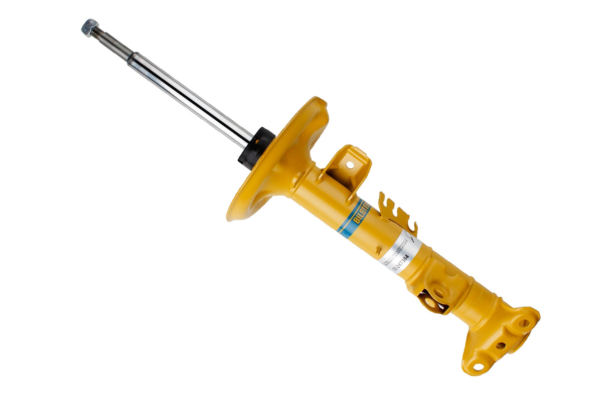 Bilstein B6 front left shock absorber for BMW 3 Series E36, vehicle suspension component, black coil and metal body