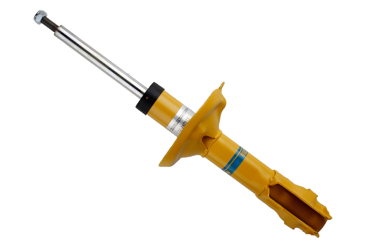 Bilstein B6 front shock absorber for Volkswagen Passat Santana, showcasing the durable metal construction and mounting components.