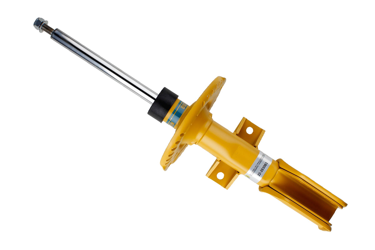 Bilstein B6 front shock absorber for Volkswagen Crafter SY and SZ models, showing the durable shock body and mounting components.