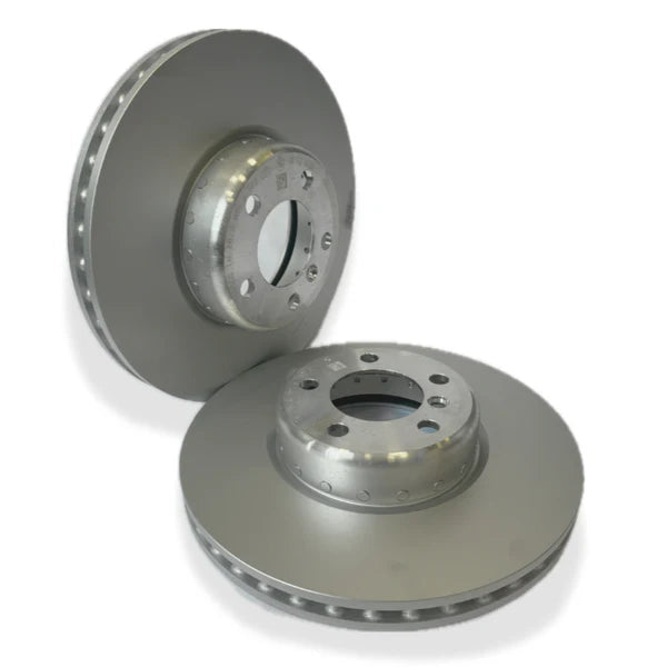Genuine BMW F30 F31 F32 F33 F34 F36 ventilated rear brake discs, 345 x 24 size, for 335i, 335d, and 440i models.
