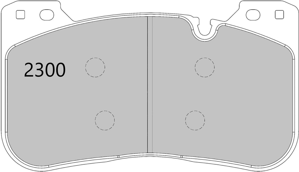 BMW G82 M4 front performance brake pads by PBS for 395mm disc cars, showing the brake pads with detailed friction surfaces.