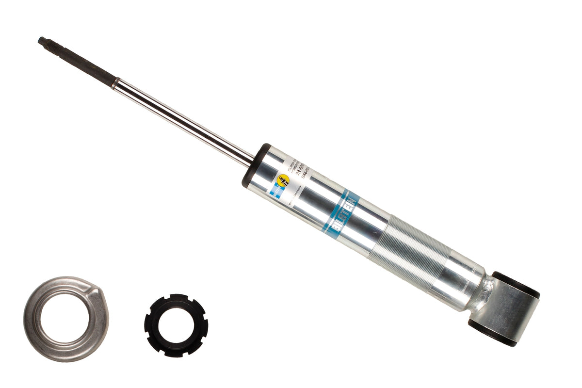 Bilstein B6 rear shock absorber for Porsche 928, showing the metal coil spring and mounting components.