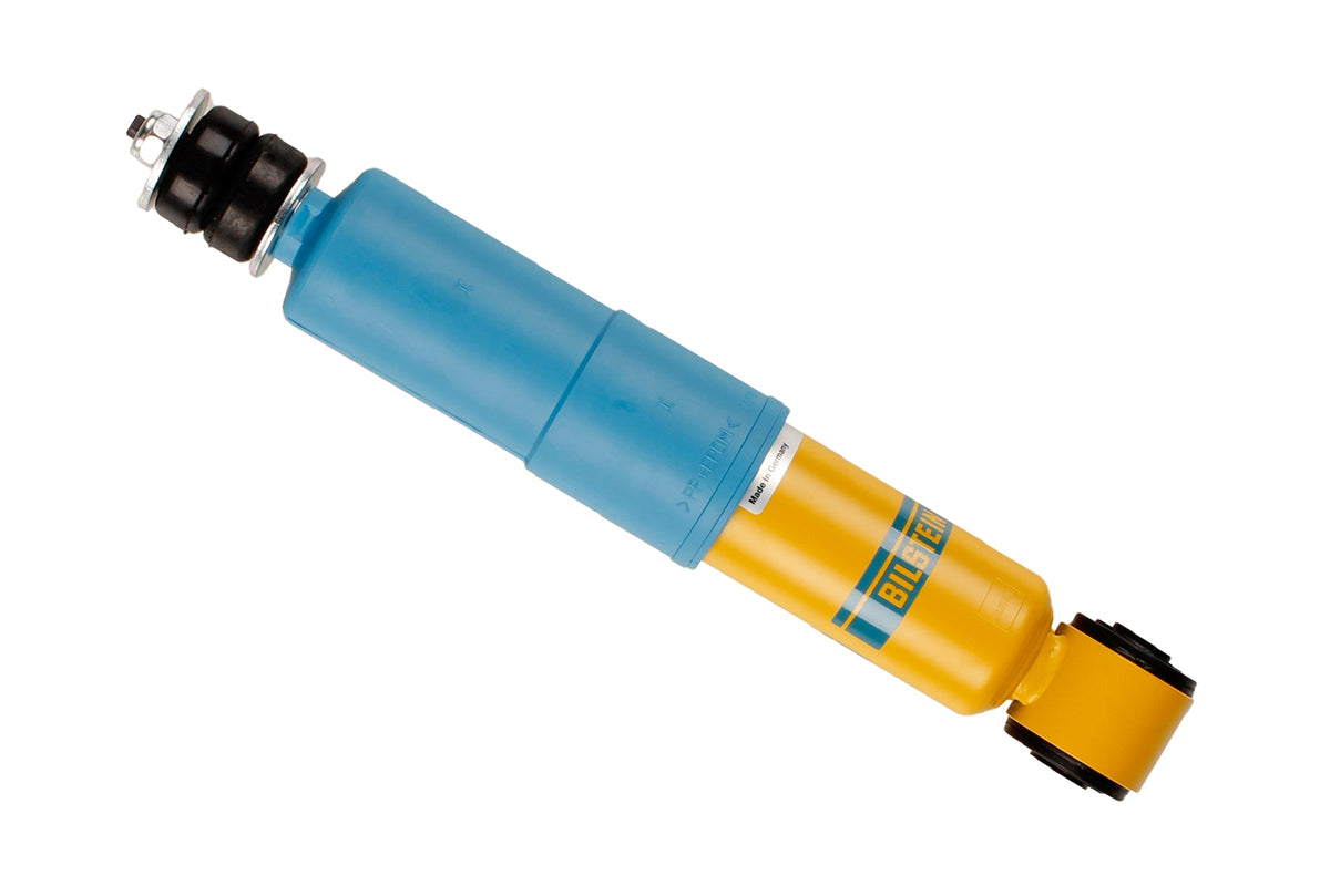 Bilstein B6 front shock absorber for Volkswagen Transporter T4, showing the durable metal body and mounting components.