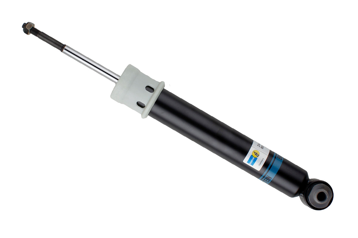 Bilstein B4 rear shock absorber for BMW X5 E53, showing the durable shock unit with mounting components.