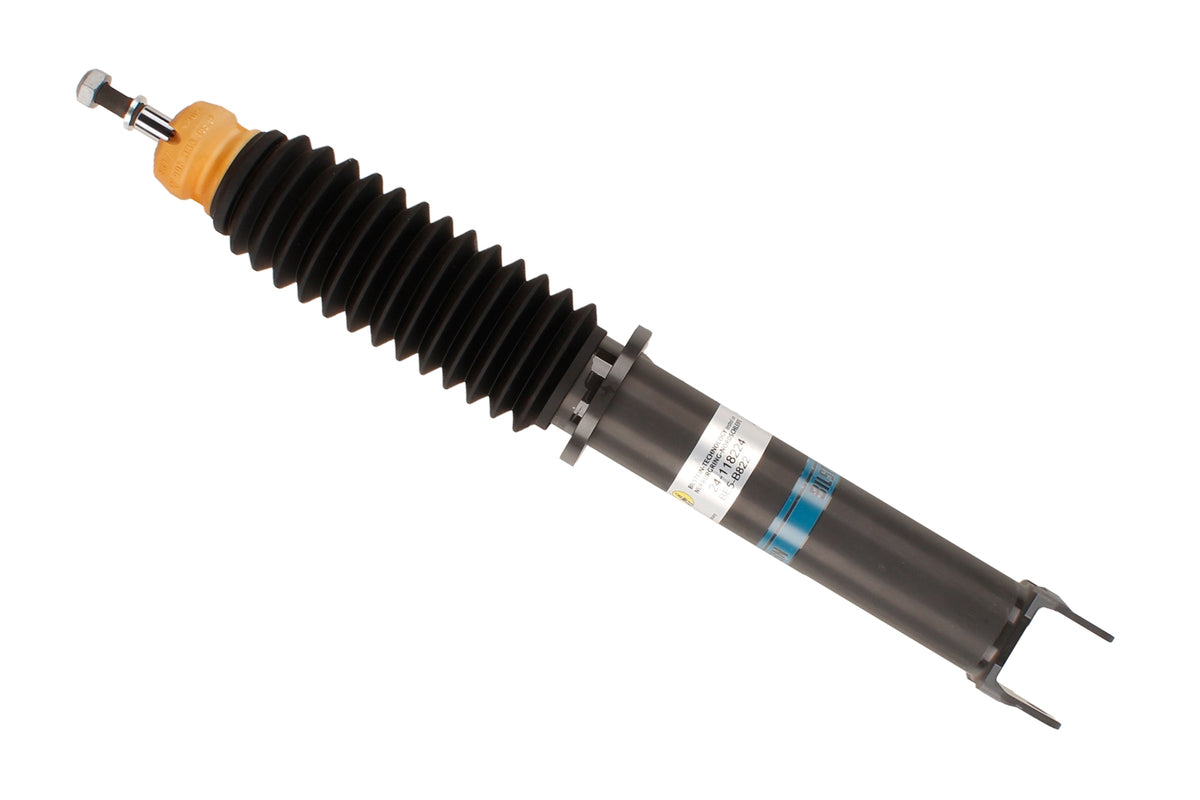 Bilstein B6 shock absorber for Porsche 911 (997), showing the black coil spring and metal body of the suspension component.
