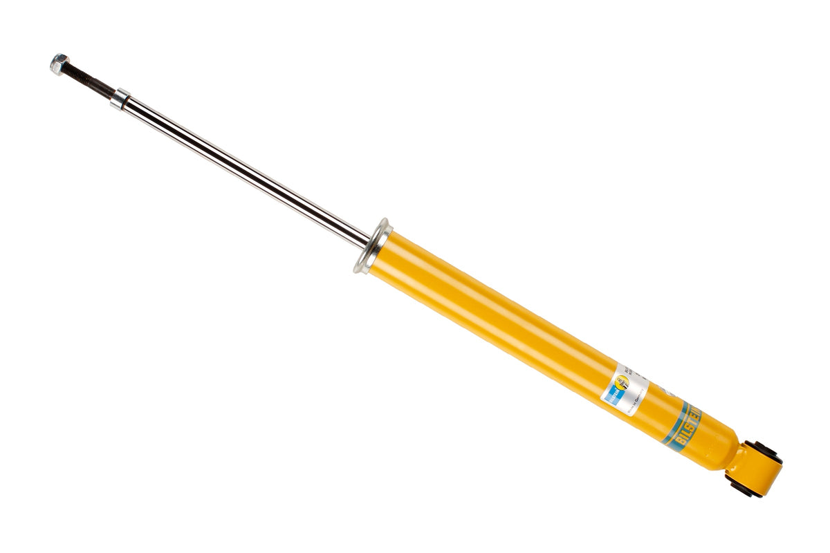 Bilstein B6 rear shock absorber for BMW 3 Series E46 M3, showing the shock absorber with mounting hardware and brand logo.