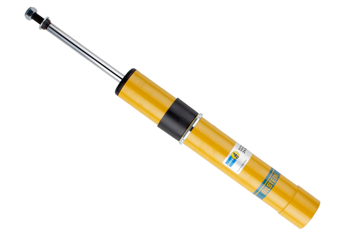 Bilstein B8 front shock absorber for Audi A4 B9, 53mm diameter, shown in the image with metal and rubber components.