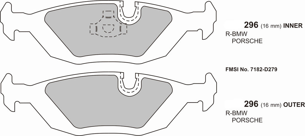 BMW E24 6 Series Performance brake pads by PBS, high-quality brake pads for enhanced stopping power and durability.