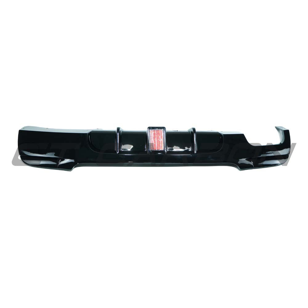 Gloss black LED diffuser for BMW 3 Series E92/E93 2006-2013, twin left side, by CT Carbon, shown installed on the vehicle.