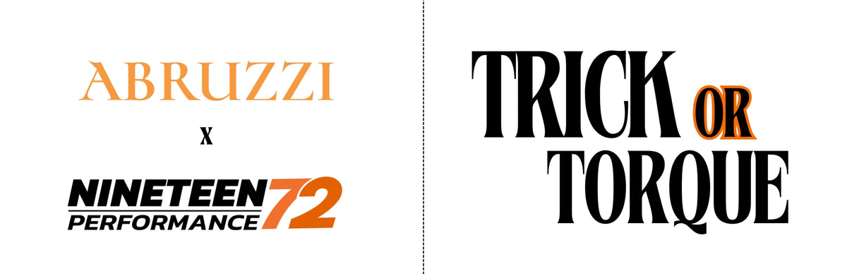 Nineteen72 Performance Trick or Torque event tickets for Abruzzi on October 31, 2025, featuring the ticket design with event details.
