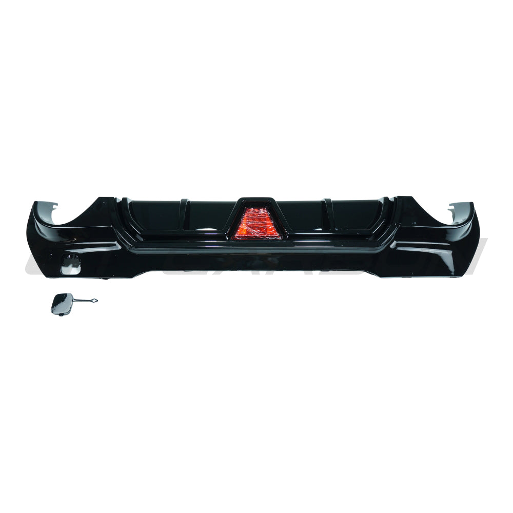 BMW F40 1 Series 2019-2024 CT Carbon gloss black LED diffuser with dual exit for sporty rear styling.