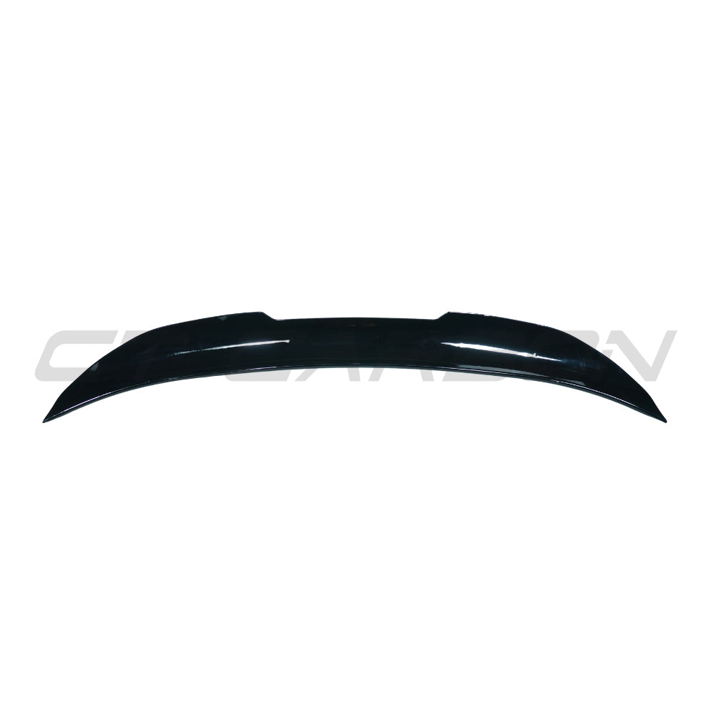 BMW 5 Series F10 2011-2017 CT Carbon gloss black spoiler, V2 style, with aerodynamic design visible in the image.