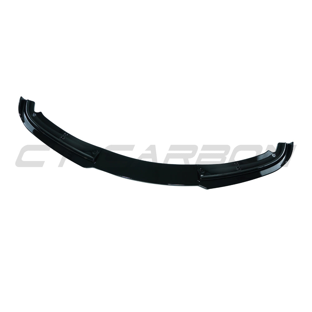 BMW 3 Series E90/E91 LCI SE 2009-2011 CT Carbon gloss black splitter, V3, showing the aerodynamic front splitter design.