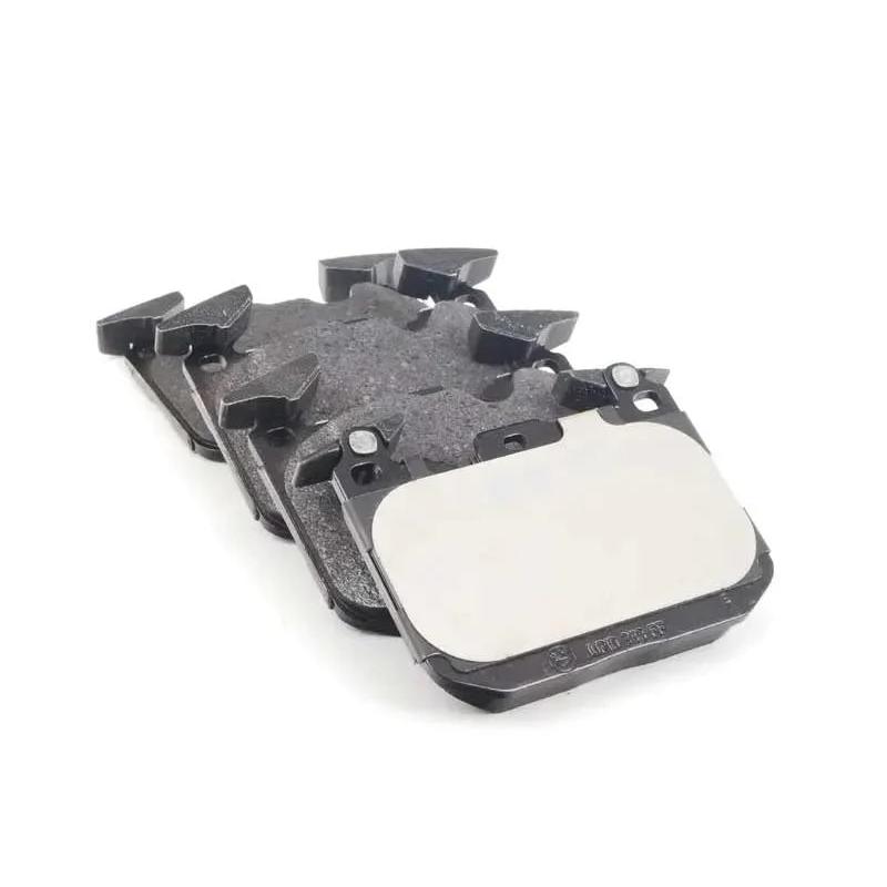 Genuine BMW front brake pads for F30, F31, F32, F33, F34, F36 models, showing the new brake pad set with branding.
