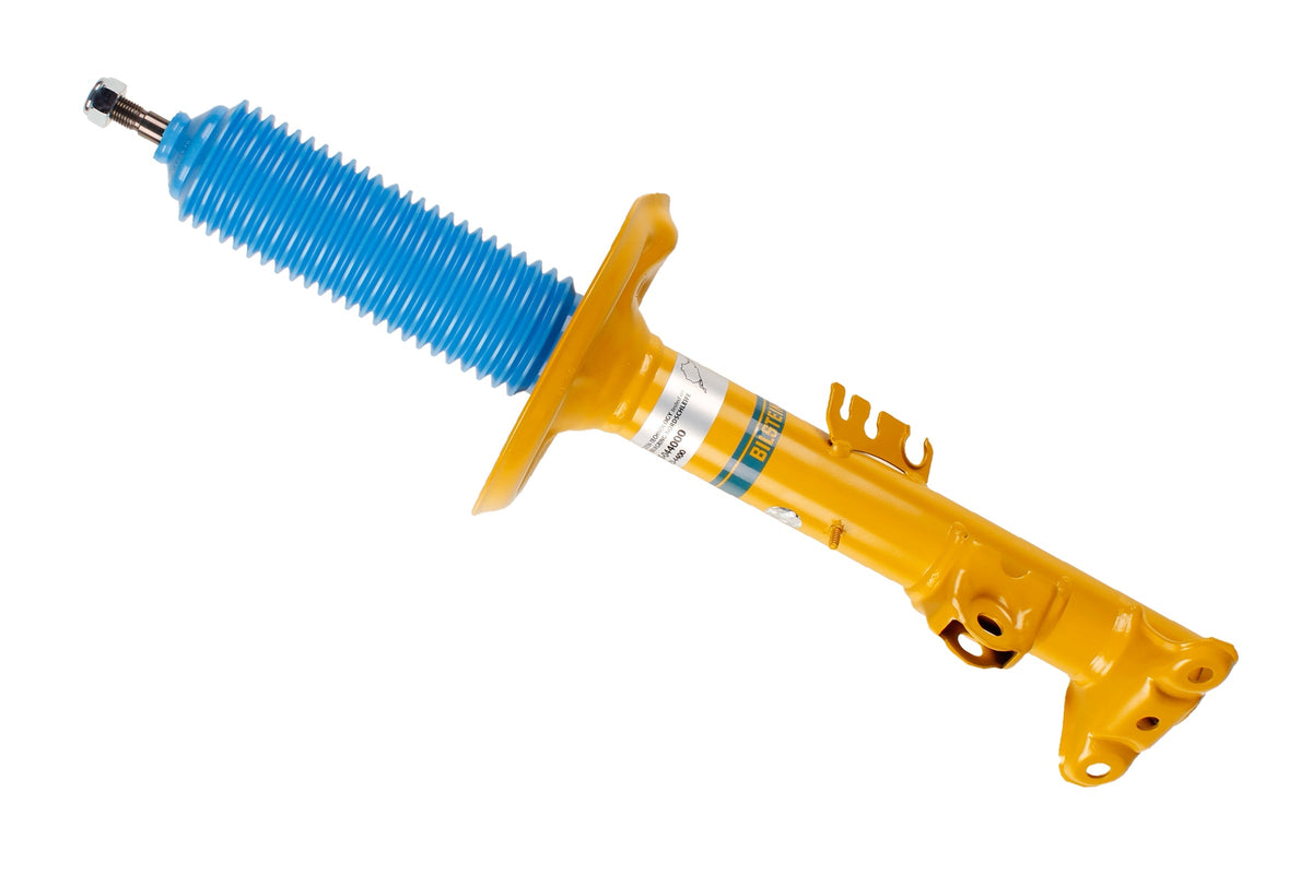 Bilstein B6 front left shock absorber for BMW E36, high-performance suspension component with durable construction.