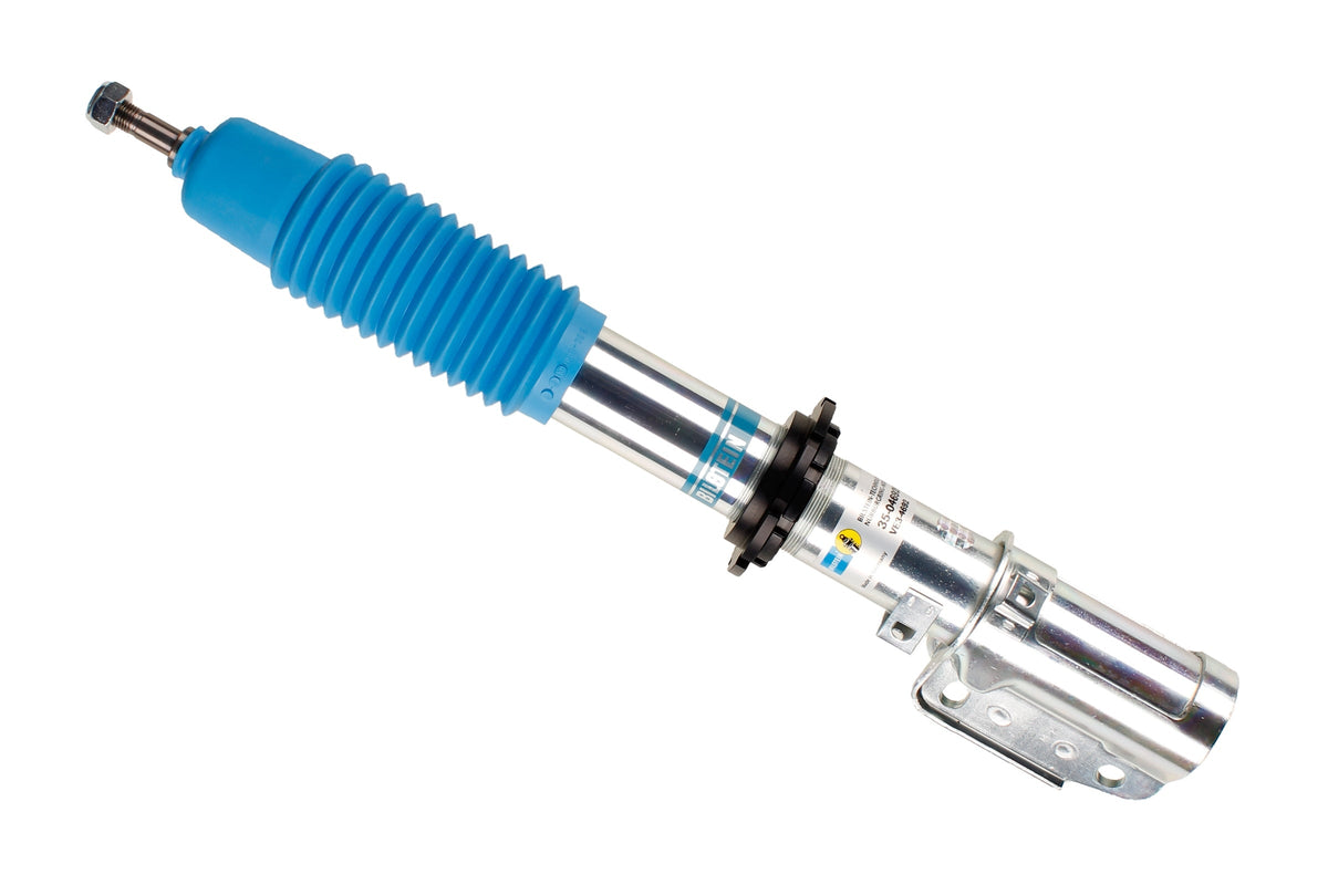 Bilstein B6 front right shock absorber for Porsche 911 993 model, showcasing its durable steel body and mounting components.