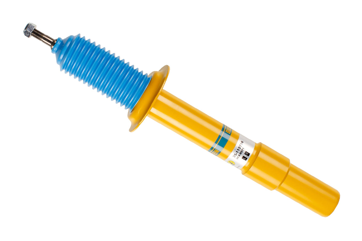 Bilstein B8 shock absorber for BMW E63, showcasing a durable suspension component with metal body and mounting points.