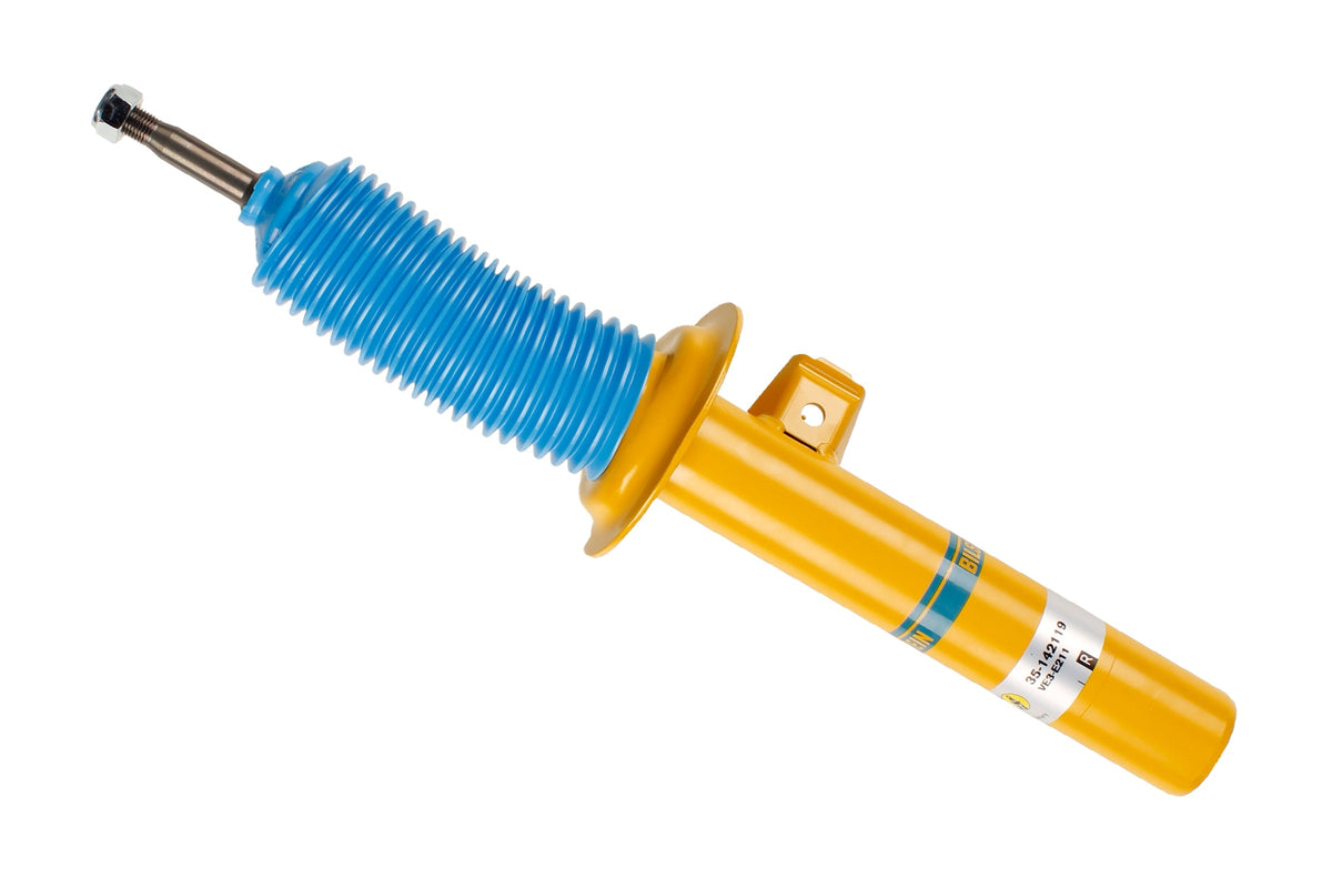 Bilstein B6 shock absorber for BMW 3 Series M3 E46, showing the durable coil spring and mounting components.