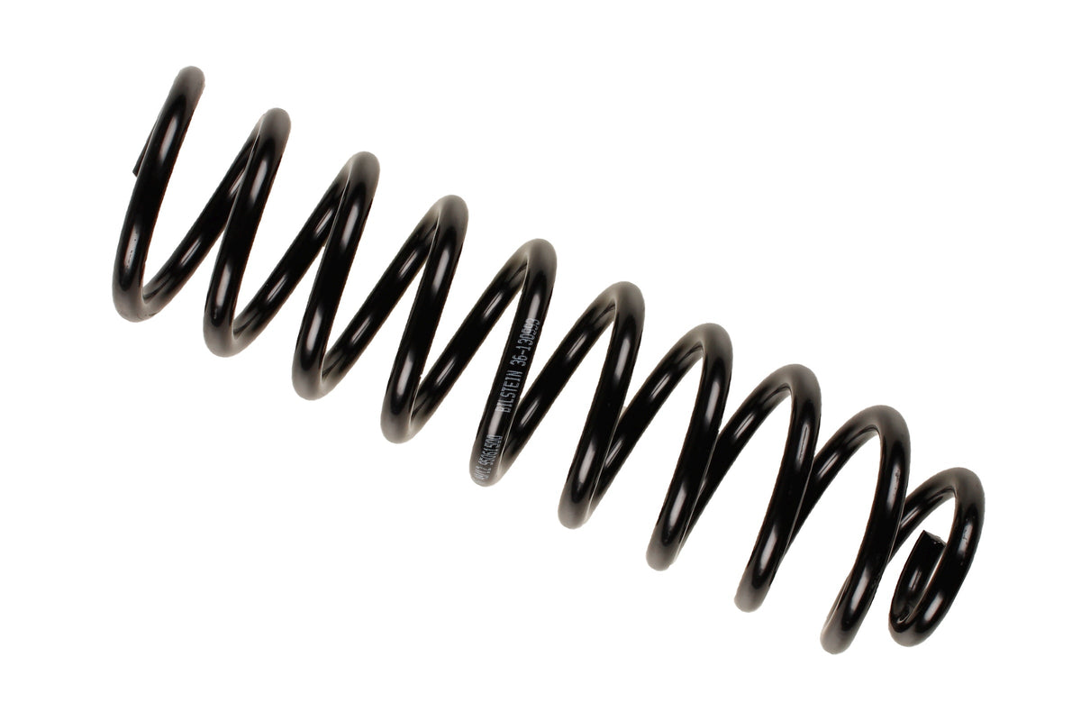 Bilstein B3 OE replacement coil spring for Audi 80 BC B4 B3, part number 36-130993, showing the new automotive spring.