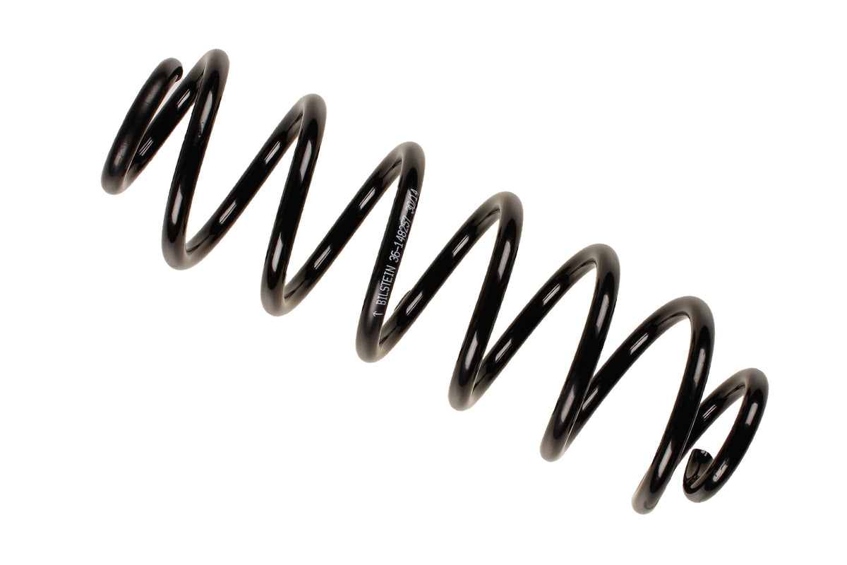 Bilstein B3 OE replacement coil spring for Volkswagen Touran 1T1, 1T2, 1T3 models, part number 36-148257, visible in the image.