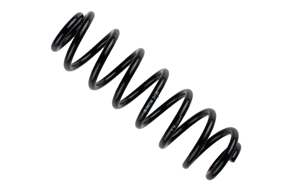 Bilstein B3 rear coil spring for Volkswagen Golf VII, shown in good condition, designed for vehicle suspension upgrade.