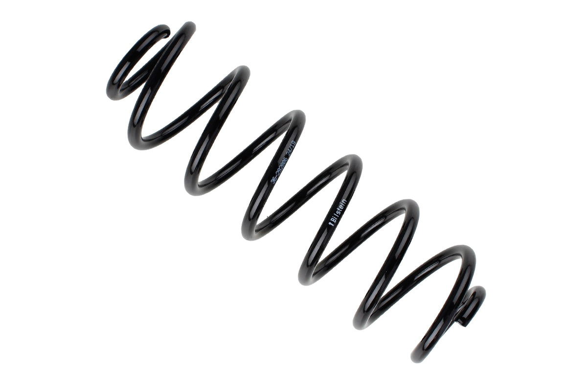 Bilstein B3 rear coil spring for Volkswagen Golf VII, part number 36-292806, showing the metal coil spring used in suspension.
