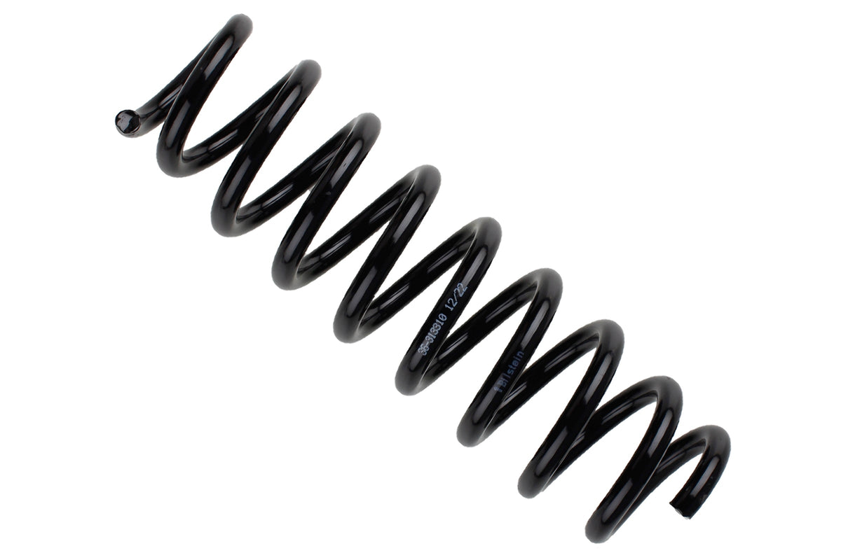 Bilstein B3 OE replacement coil springs for BMW E90 H, showing the sturdy metal springs designed for vehicle suspension.