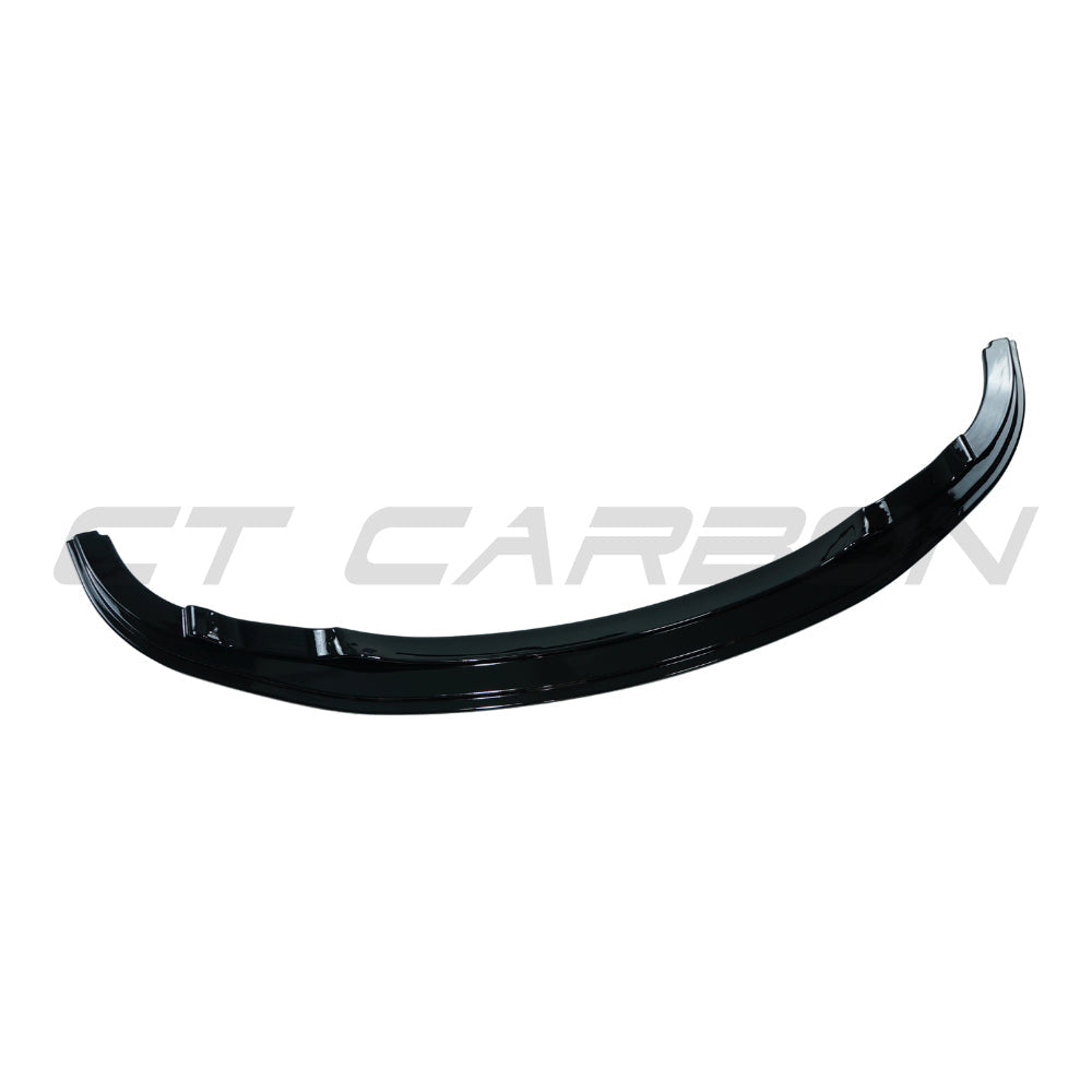 BMW E92/E93 3 Series 2009-2013 LCI GT GLOSS BLACK Splitter by CT Carbon, showing the sleek aerodynamic front splitter design.
