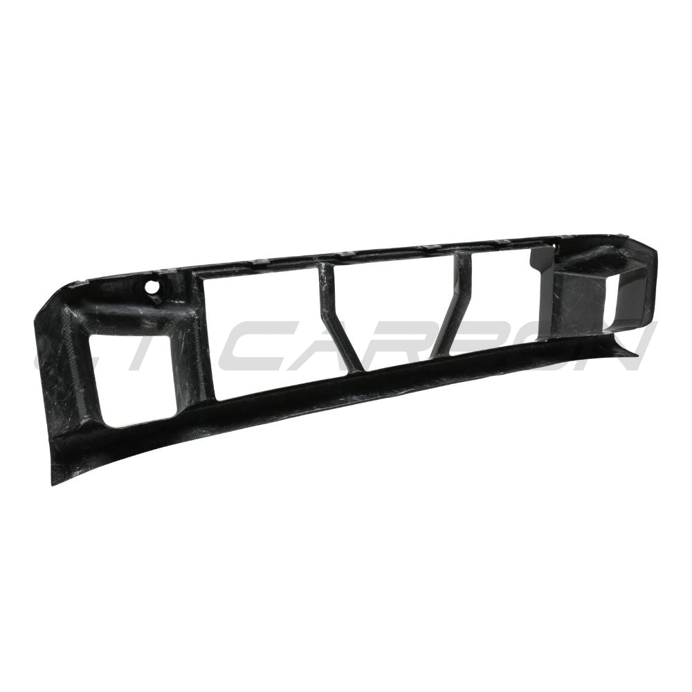 BMW G87 M2 Carbon Fibre Lower Grille V2 by CT Carbon, close-up of black textured carbon fibre grille for sporty car upgrade.
