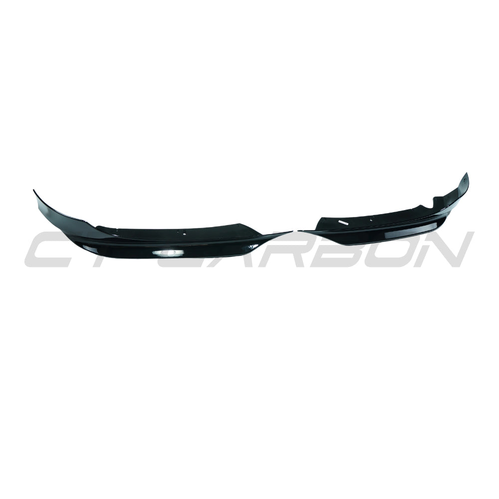 BMW E90/E91 3 Series LCI SE 2009-2011 CT Carbon gloss black splitter corners, front bumper accessory for improved aerodynamics