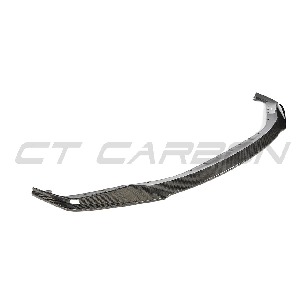 BMW G80 M3 full carbon fibre kit by CT Carbon, showing close-up of lightweight, high-gloss carbon fibre panels and detailing.