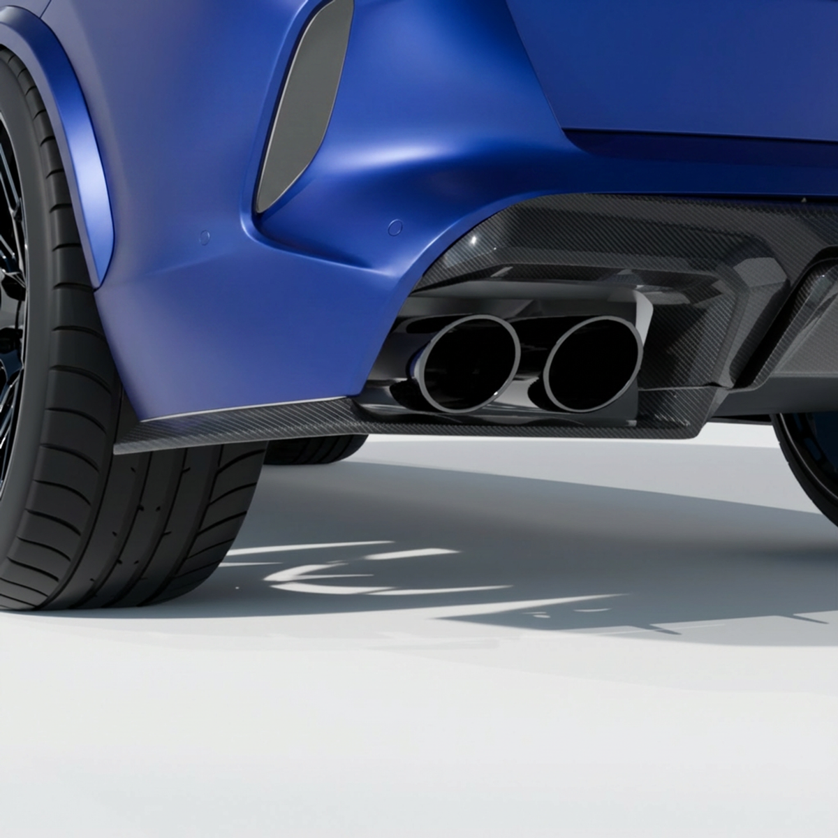 BMW F95 X5M 2019-2022 pre-LCI carbon fiber full kit by CT Carbon, showing detailed carbon fiber components for vehicle enhancement.