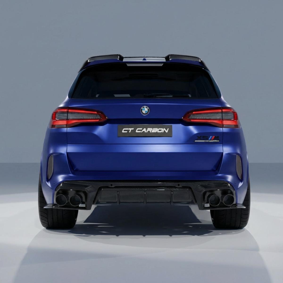 BMW F95 X5M 2019-2022 CT Carbon full kit with carbon fibre components, shown in the image.