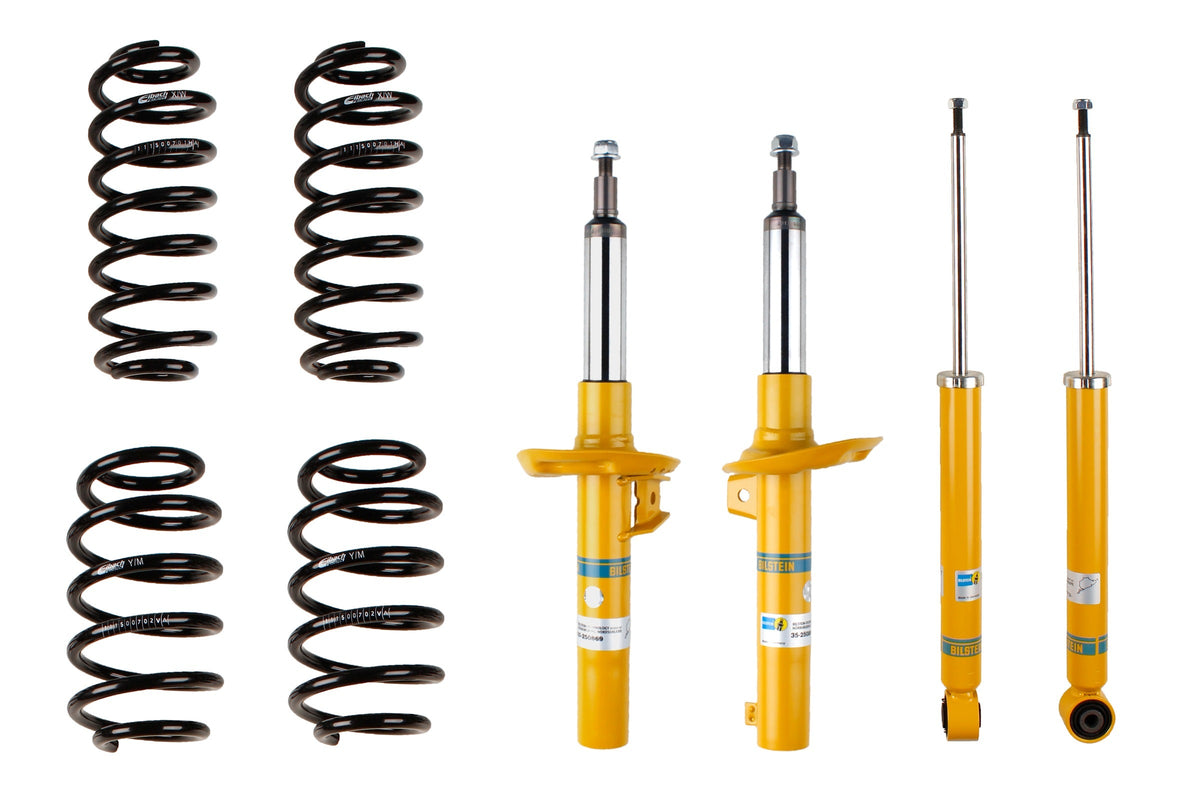 Bilstein B12 suspension kit for Audi A3 Sportback (8PA), includes shock absorbers and coil springs in the kit.