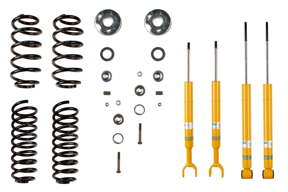 Bilstein B12 suspension kit for Audi A4 (8D2 B5), featuring shock absorbers and coil springs for improved ride quality.