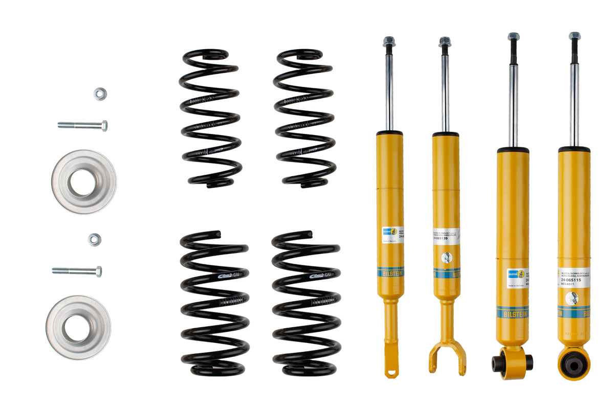 Bilstein B12 suspension kit for Volkswagen Passat Variant 3B5, featuring coilovers and shock absorbers, shown in the image.