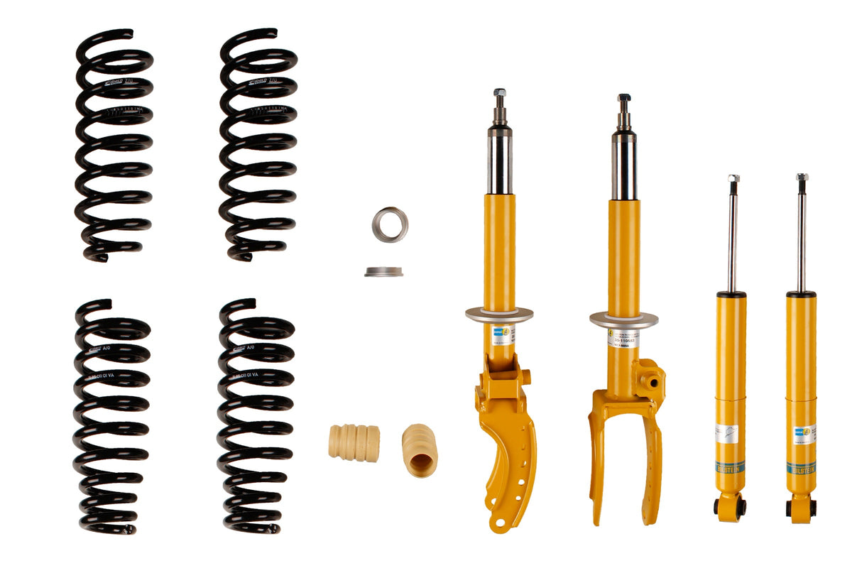 Bilstein B12 suspension kit for Volkswagen Touareg, showing shock absorbers and coil springs in the image.