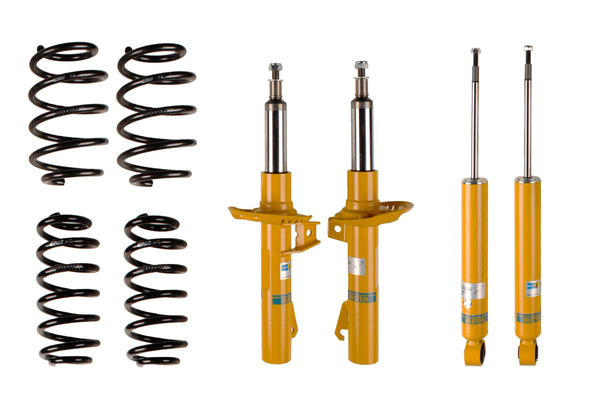 Bilstein B12 suspension kit for Audi TT (8J3), showing shock absorbers and coil springs in the kit setup.