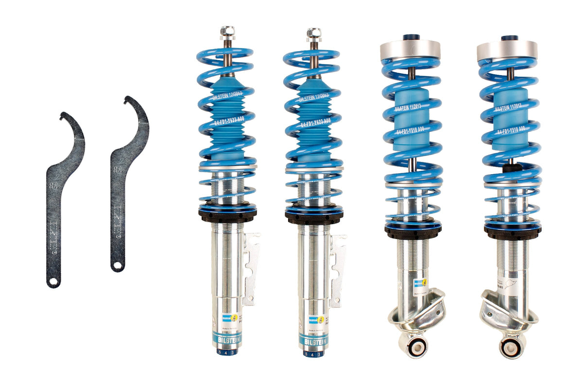 Bilstein B16 PSS10 coilover suspension kit for Porsche 996 C2, featuring adjustable shocks and coil springs for enhanced handling.
