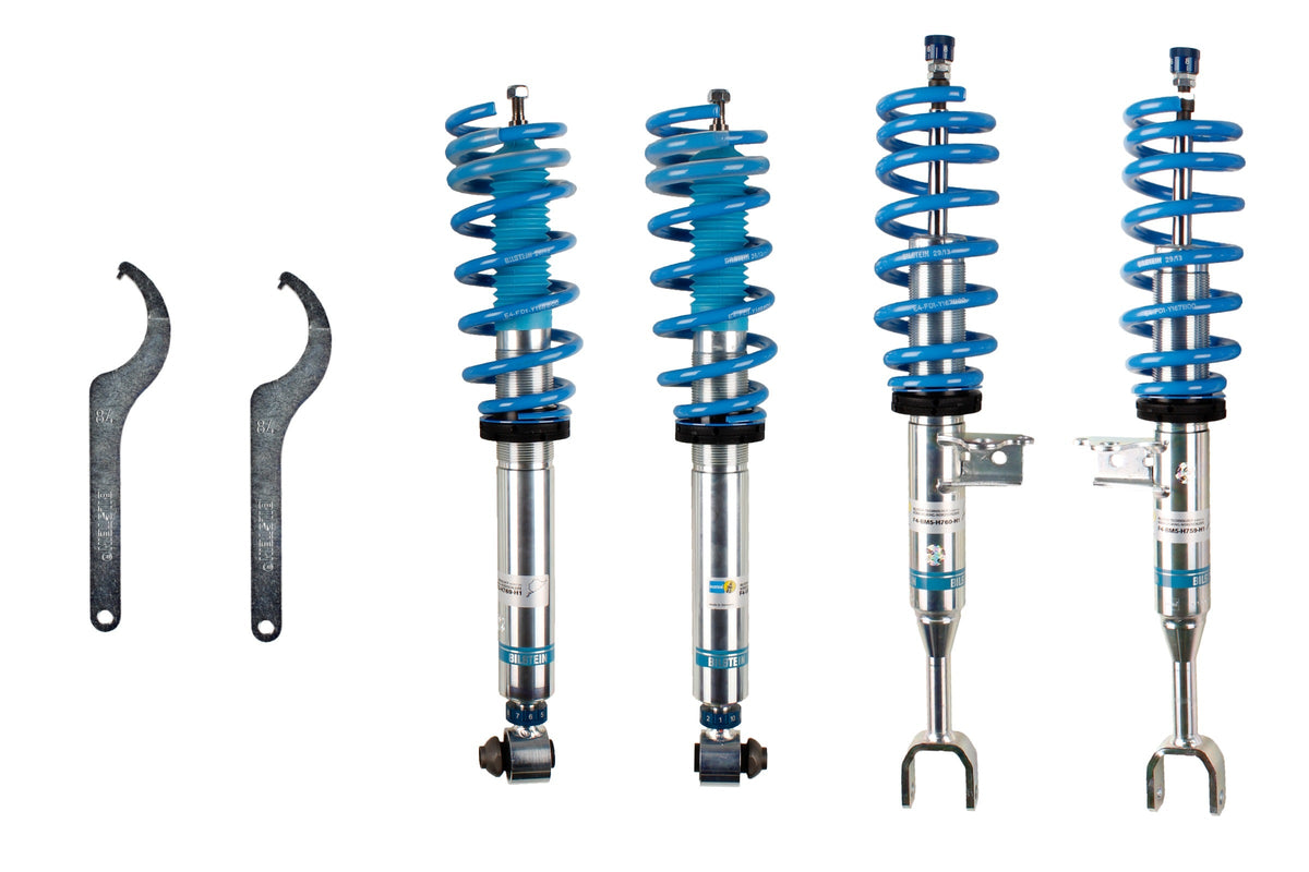 Bilstein B16 PSS10 coilover suspension kit for BMW 5 Series F10 sedan, featuring adjustable shock absorbers and sport tuning.