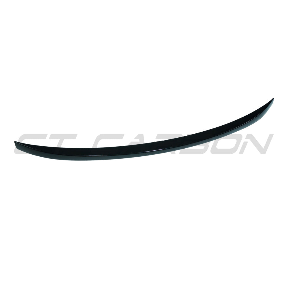 BMW X5 G05 M Sport spoiler by CT Carbon in gloss black, shown as a sleek middle spoiler on the vehicle's rear.