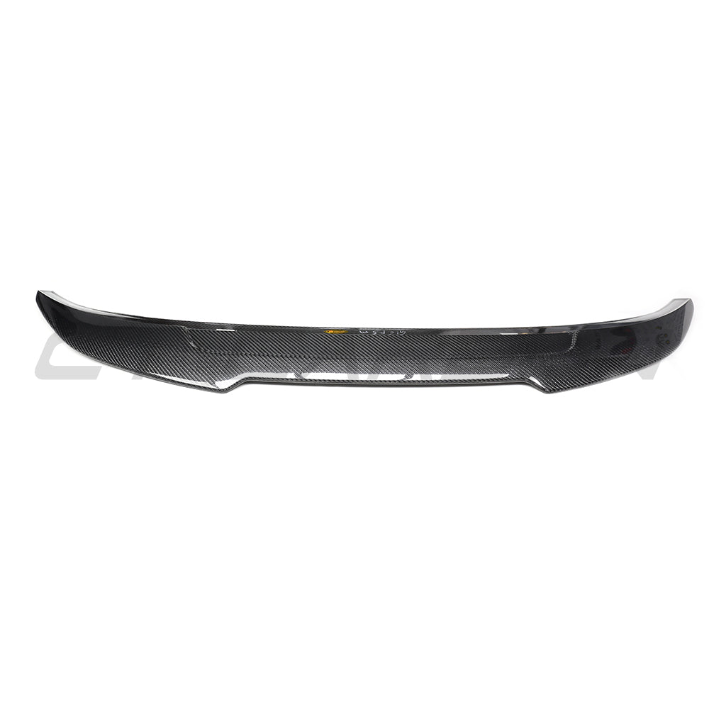 BMW 8 Series and M8 G16/F93 carbon fibre spoiler by CT Carbon, showcasing sleek aerodynamic design for sporty performance.