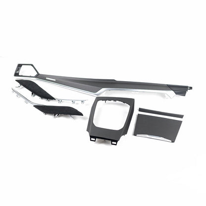 Genuine BMW M Performance carbon dash trims for G80 G82 G87 interior, featuring sleek black carbon fiber design.