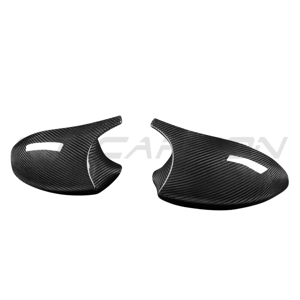 BMW 1 & 3 Series E82/E83/E87/E88/E90/E91/E92/E93 2006-2010 carbon fiber mirror accessories by CT Carbon, close-up view